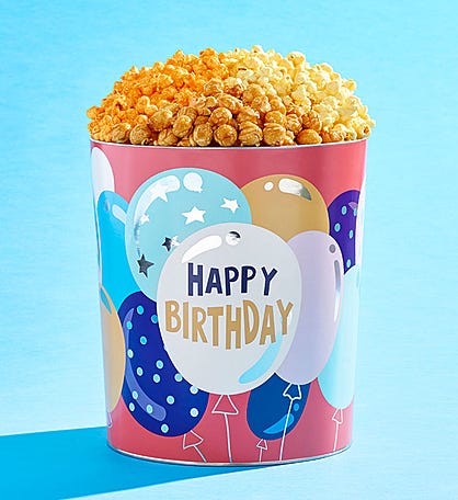 Best Birthday Ever 3 1/2 Gallon 3 Flavor Popcorn Tin